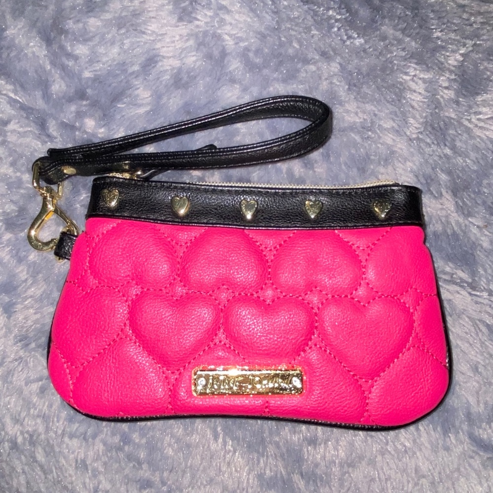 Betsey Johnson cute pink wristlet 🥰